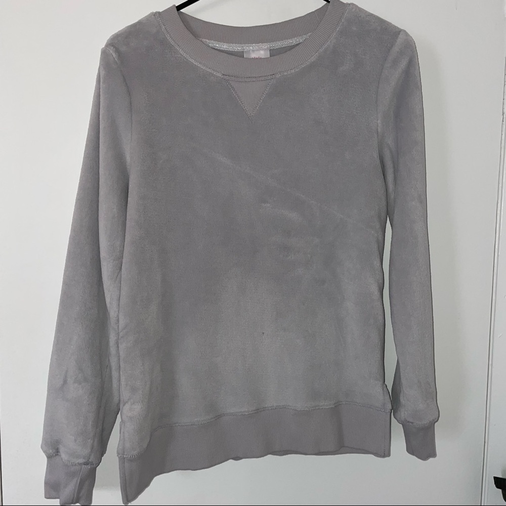Grey Fuzzy Sleepwear Long Sleeve SZ S
